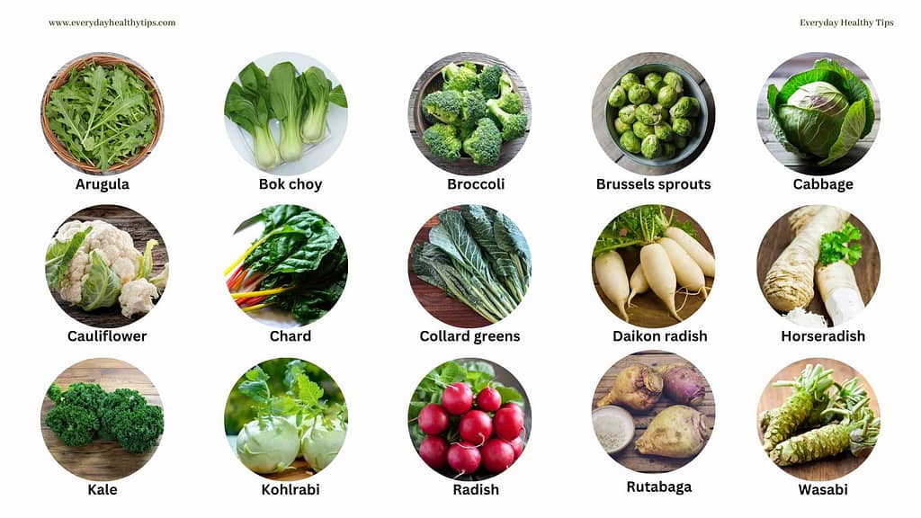 Cruciferous vegetables list